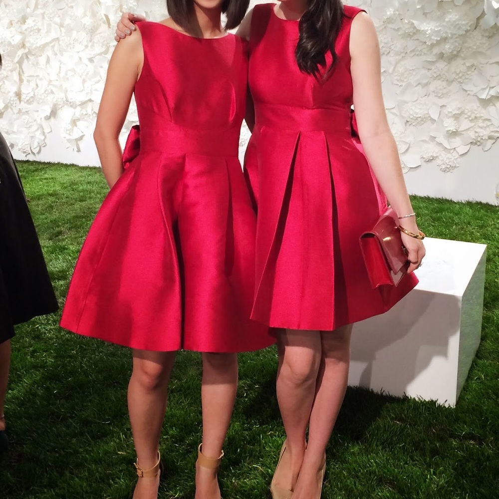 Kate spade silk Dupioni fit n flare backless dress